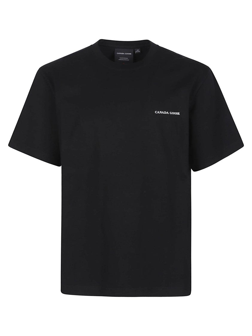 Canada Goose Black Novo Logo Graphic Cotton T-Shirt