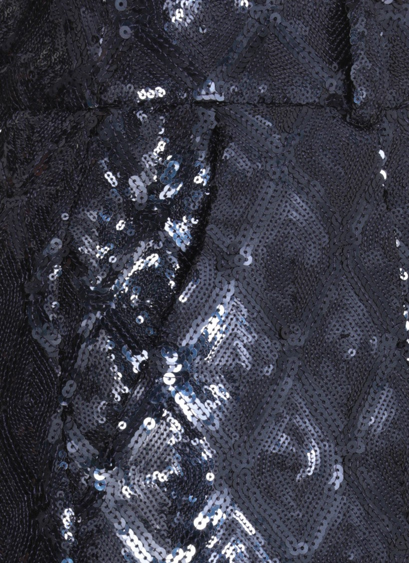 Rotate Relaxed Fit Pants With All-Over Paillette Design