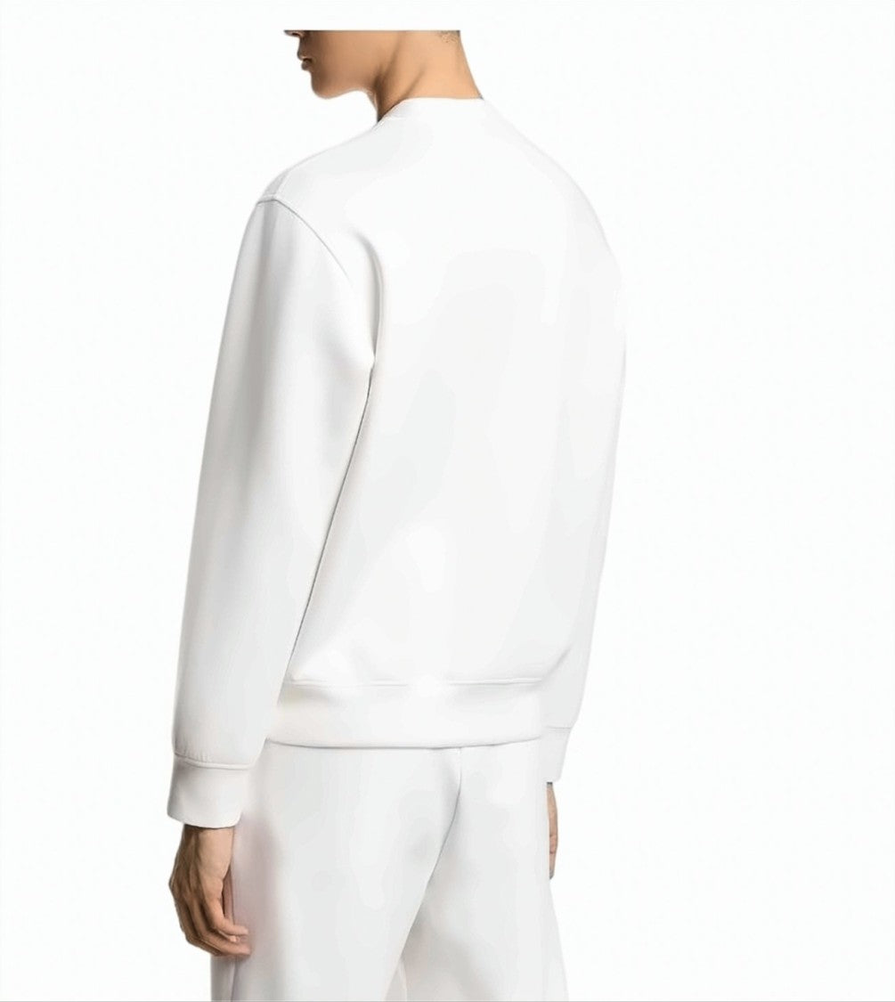 Emporio Armani White Double Jersey Crewneck Sweatshirt