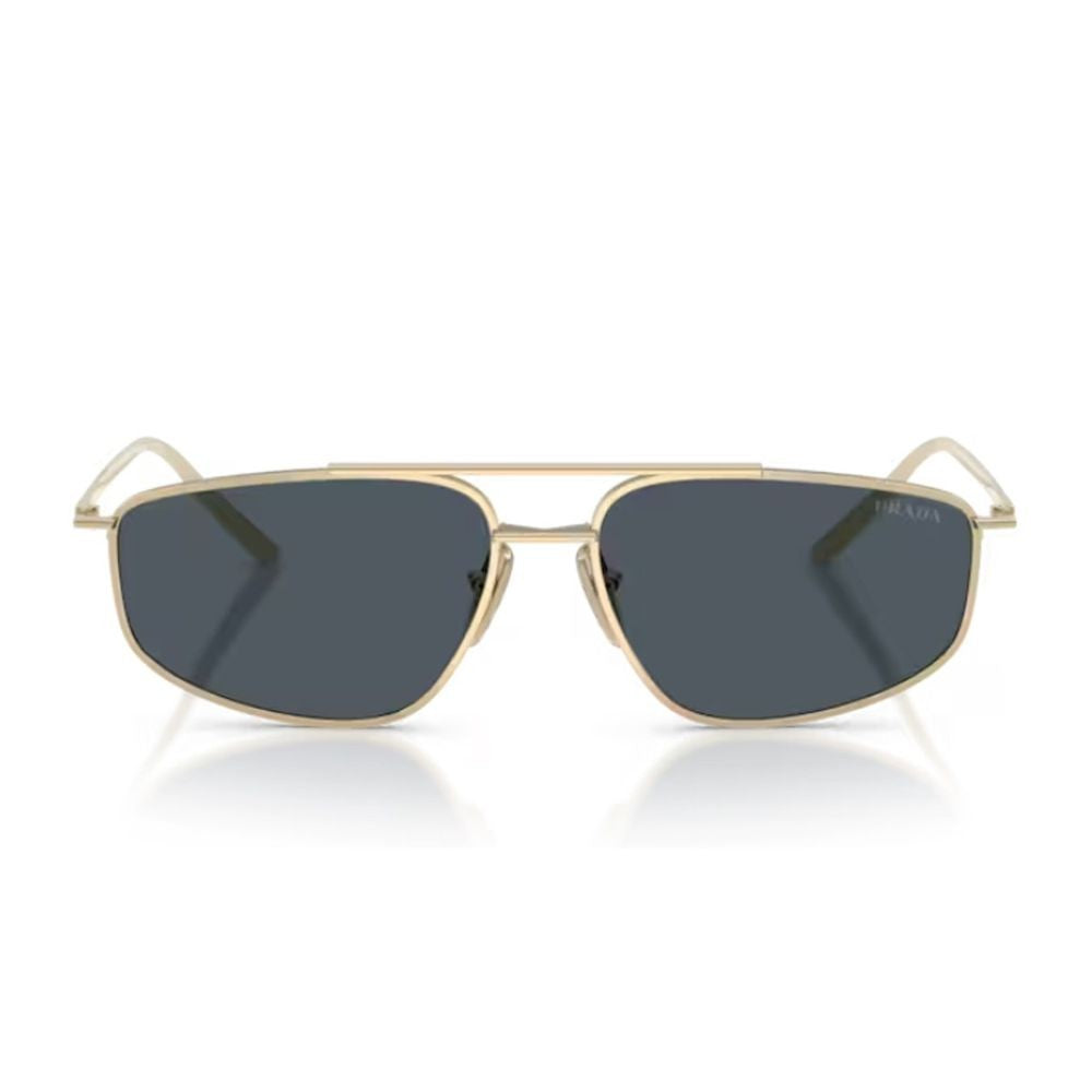 Prada Gold-Tone Pr C51s Geometric Metal Sunglasses