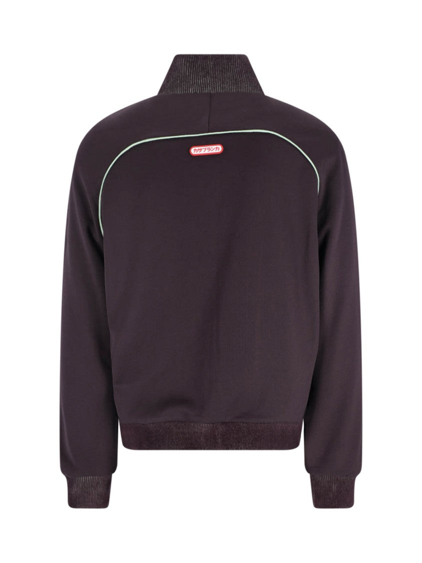 Casablanca Classic Structured Black Jacket With Front Zipper Closure