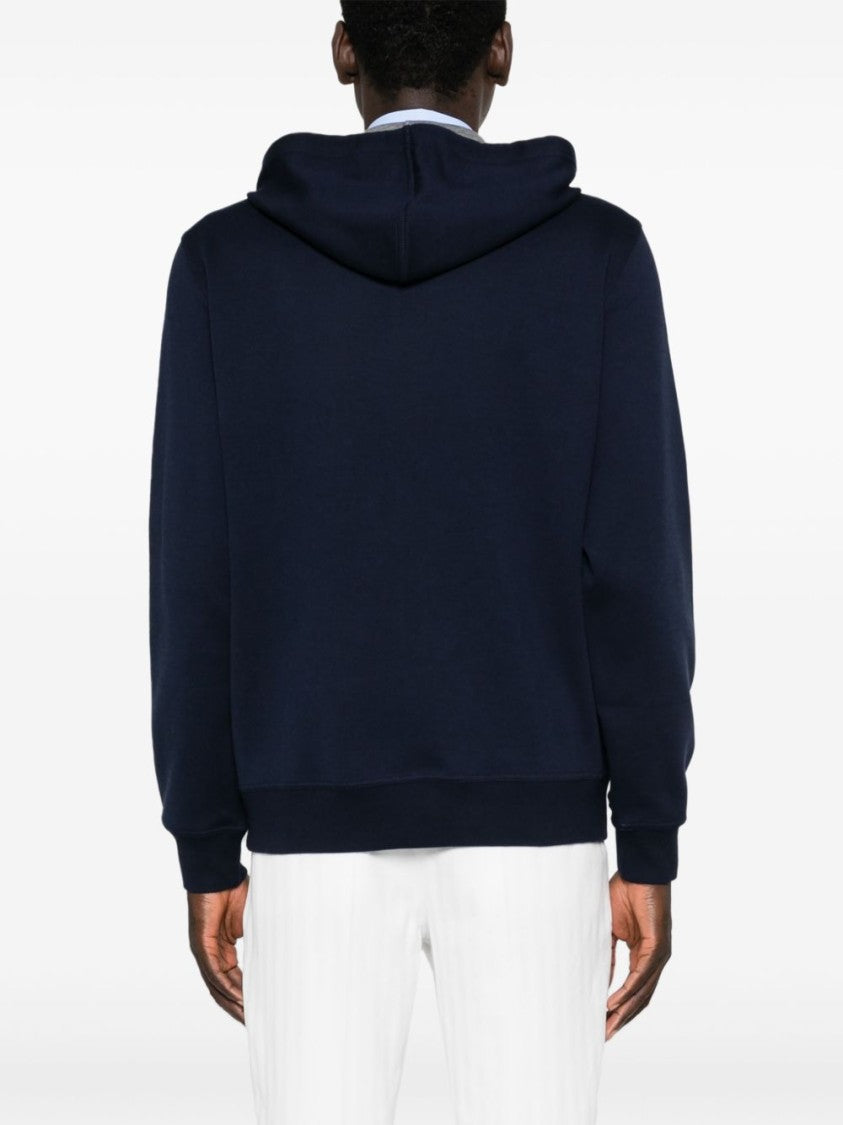 Brunello Cucinelli Zip-Up Hoodie With Contrast Lining And Pockets