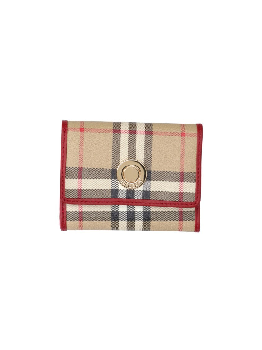 Burberry Multicolor Check Pattern Fabric Wallet