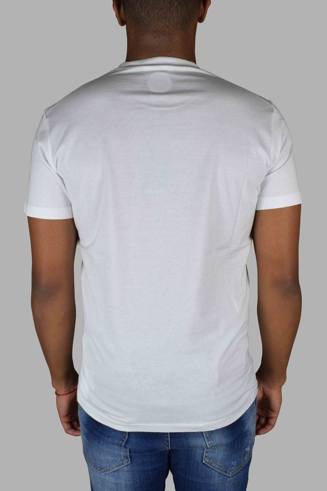 Dsquared2 White Cotton T-Shirt With Graphic Logo Detailing