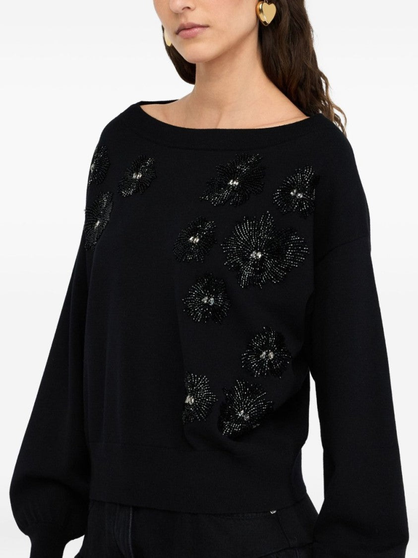 Liu Jo Relaxed Fit Black Sweater
