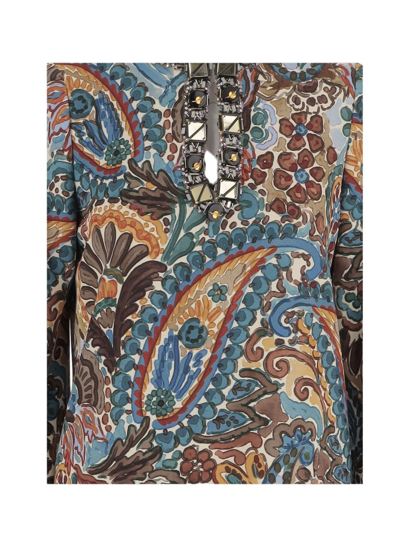 Philippa 1970 Remi Dress With Damask Floral Print