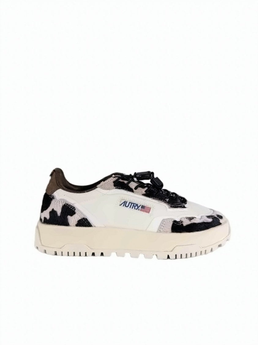 Autry Low-Top Sneakers With Cow-Print Accents