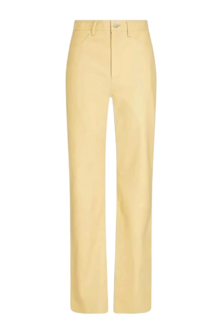 Remain Birger Christensen Straight-Leg Leather Pants With Mid-Rise Waist