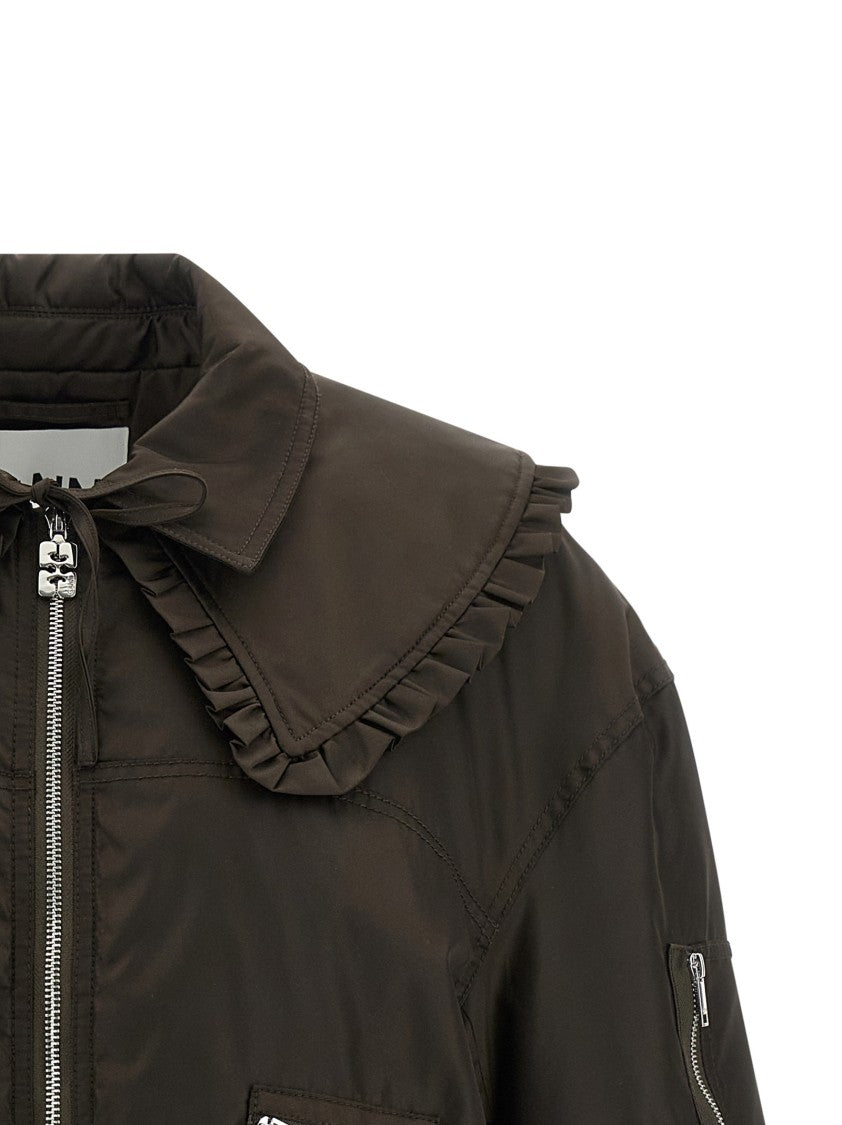 Ganni 'Duchesse Nylon' Bomber Jacket