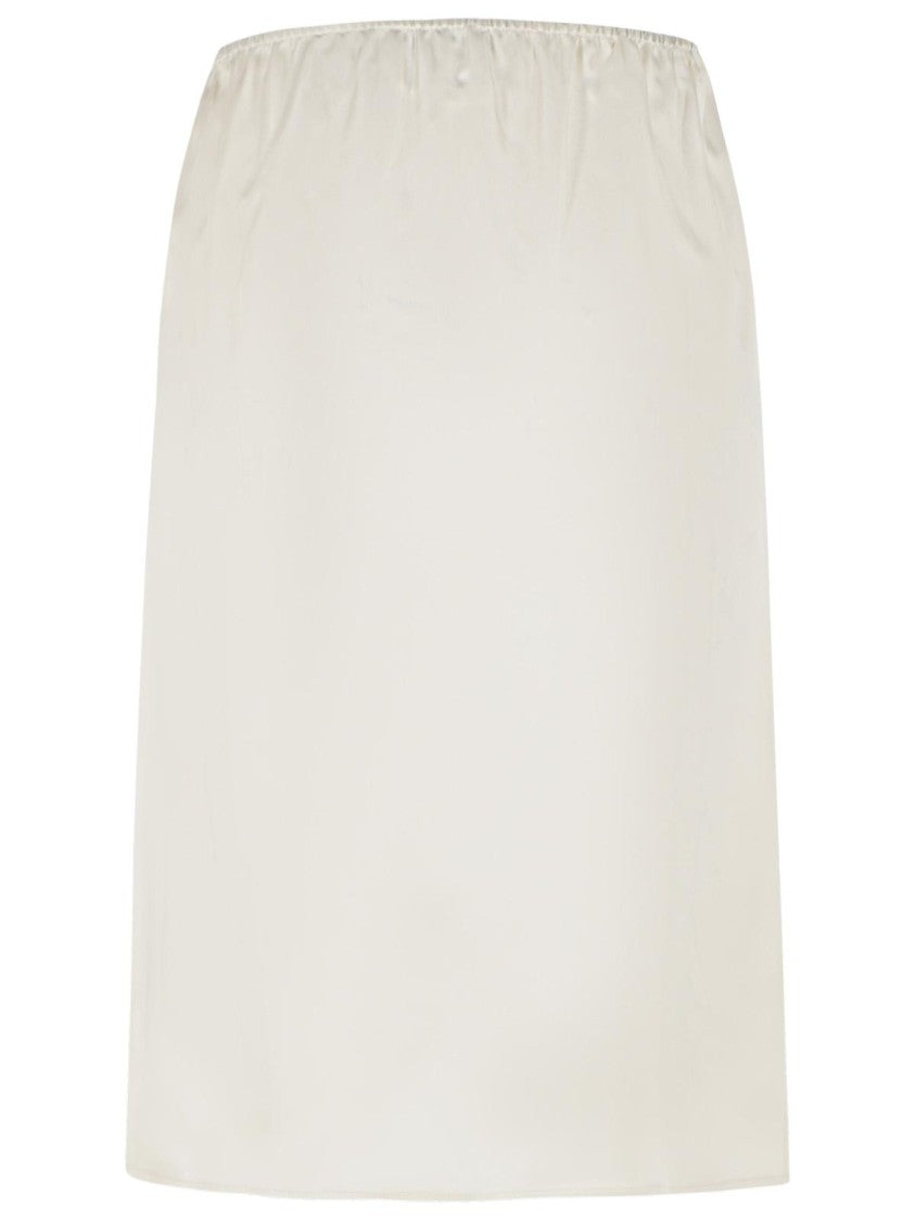 Loulou De Saison Vasali' Ivory Silk Skirt