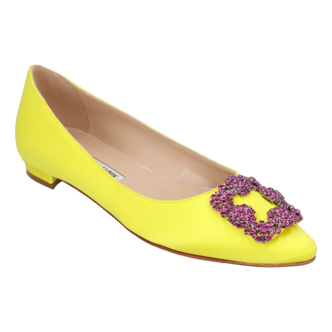 Manolo Blahnik Hangisi Flat Yellow
