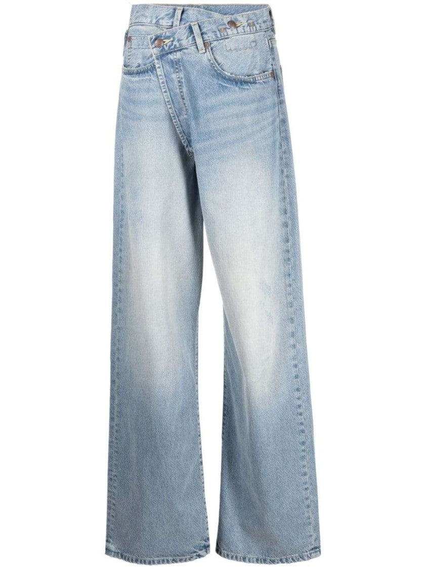 R13 Crossover Wide-Leg Jeans