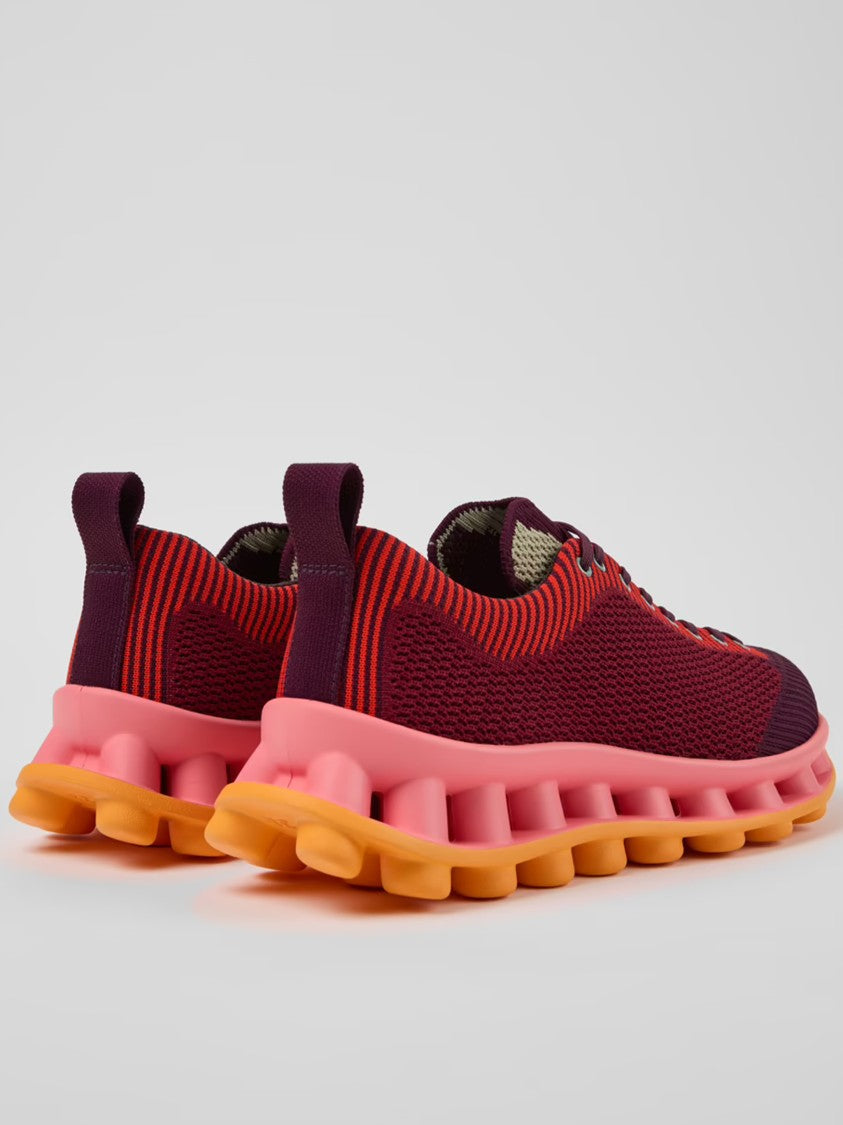Camper Pelotissima Knitted Deep Burgundy Sneakers