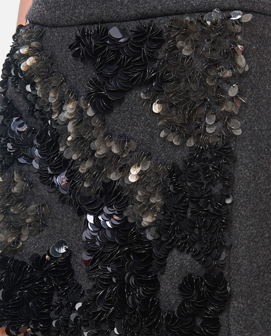 Plan C Embroidered Mini Skirt