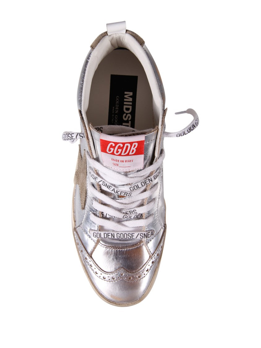 Golden Goose Mid Star Laminated Sneakers