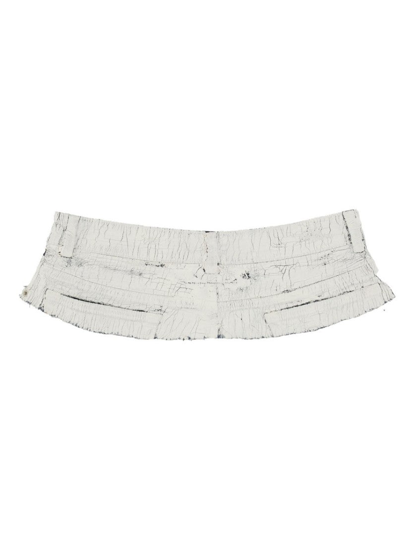 Mm6 By Maison Margiela Crinkled Texture Denim Belt