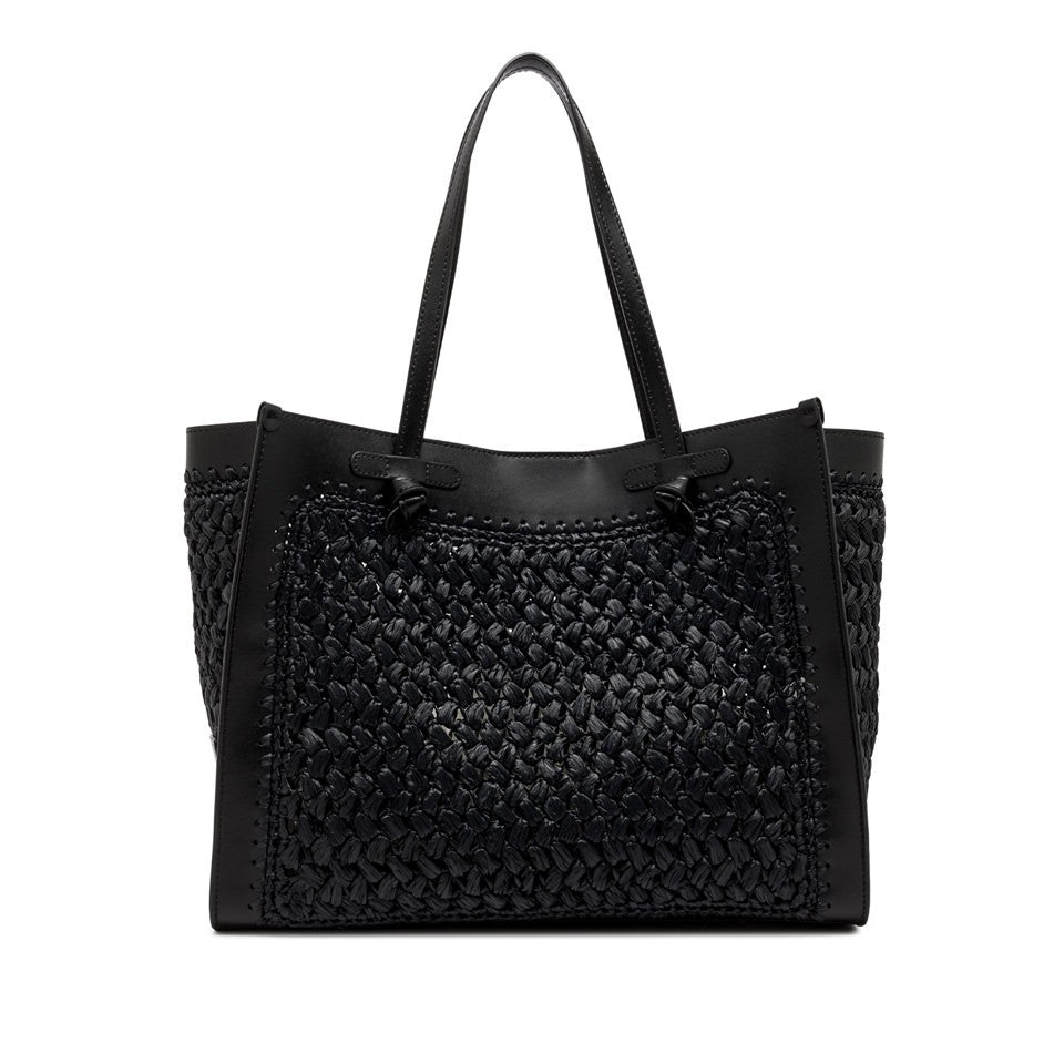 Gianni Chiarini Marcella Refined Black Leather Shoulder Bag