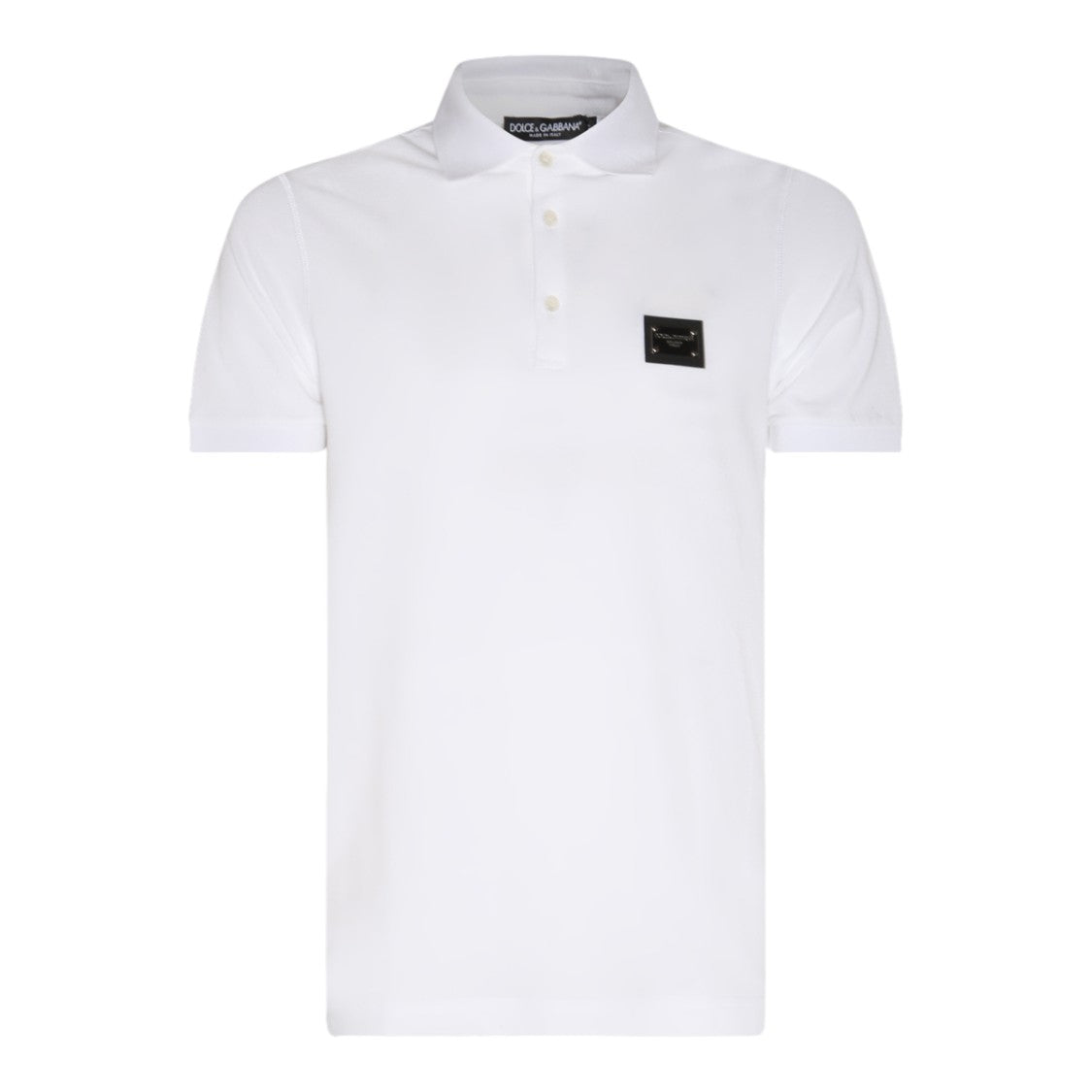Dolce & Gabbana White Short-Sleeve Polo Shirt