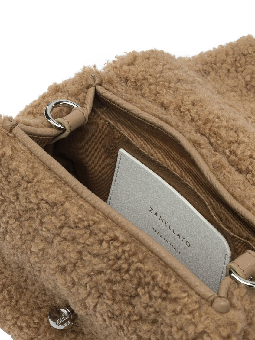 Zanellato Spacious Brown Fabric Shoulder Bag