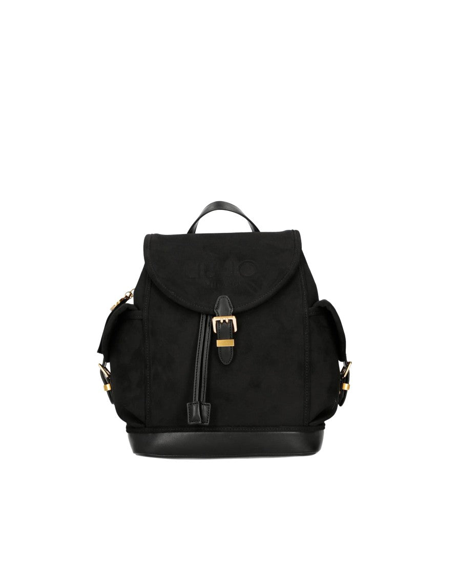 Liu Jo Nero Suede-Effect Eco-Leather Backpack