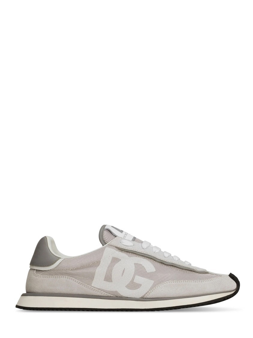 Dolce & Gabbana Low-Profile Sneakers With Mesh And Suede Detailing