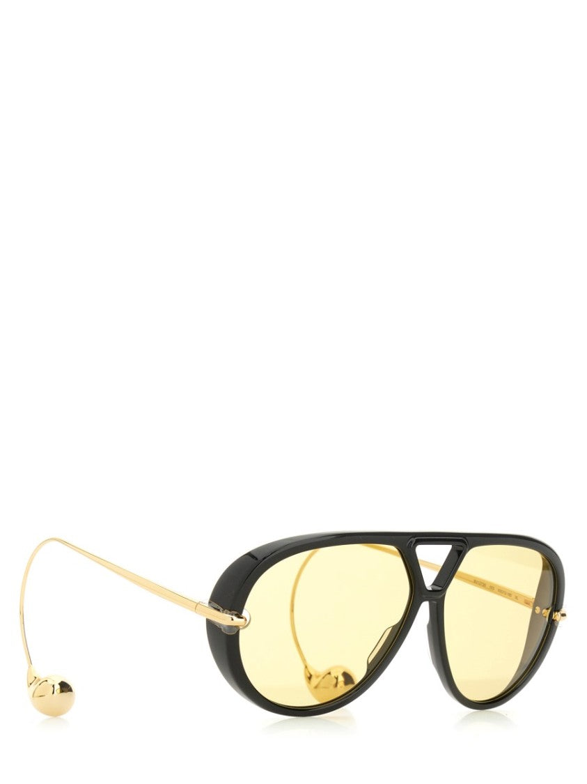 Bottega Veneta Aviator-Style Sunglasses With Double Bridge Design And Tinted Lenses