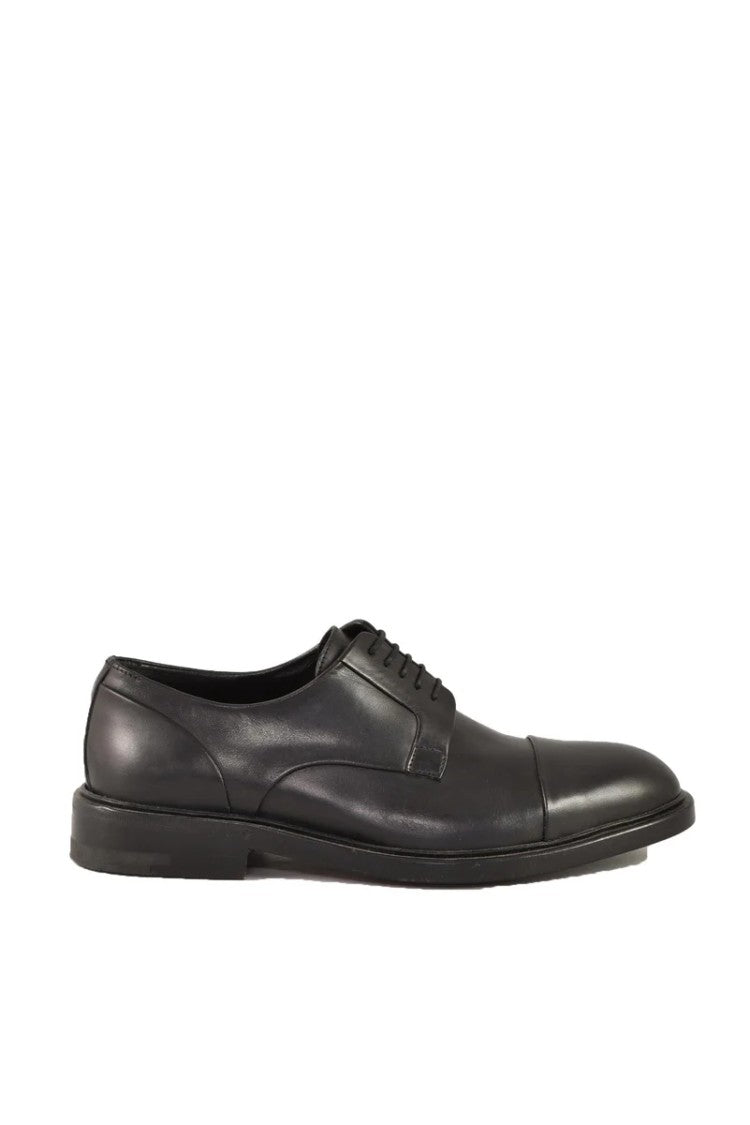 A.Testoni Men's Lace-Up Shoe - Black
