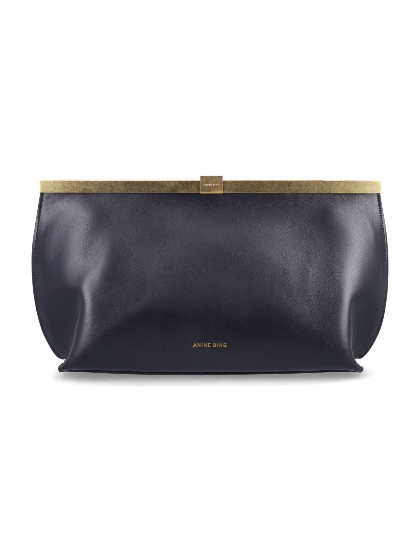 Anine Bing Anine Leather Frame Clutch