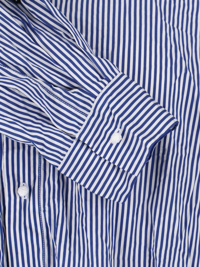 Daniela Gregis Blue Rossella Striped Cotton Shirt