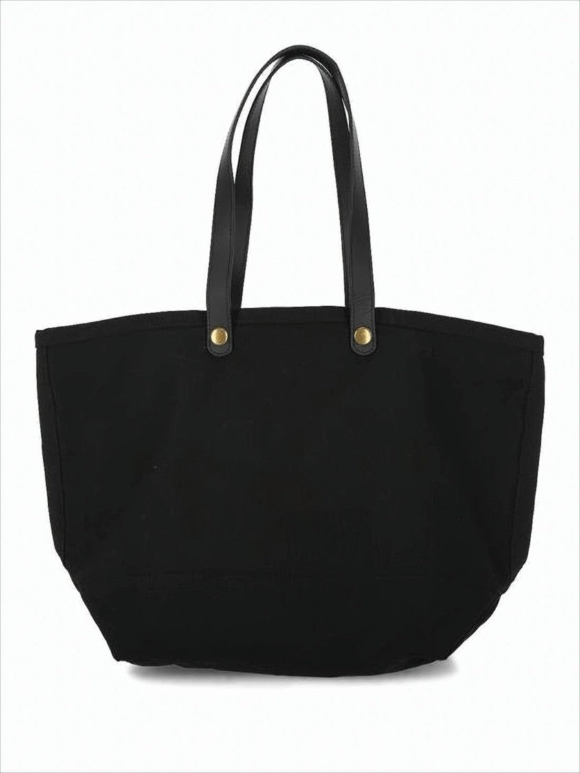 Vivienne Westwood Structured Canvas Shoulder Bag With Leather Accents