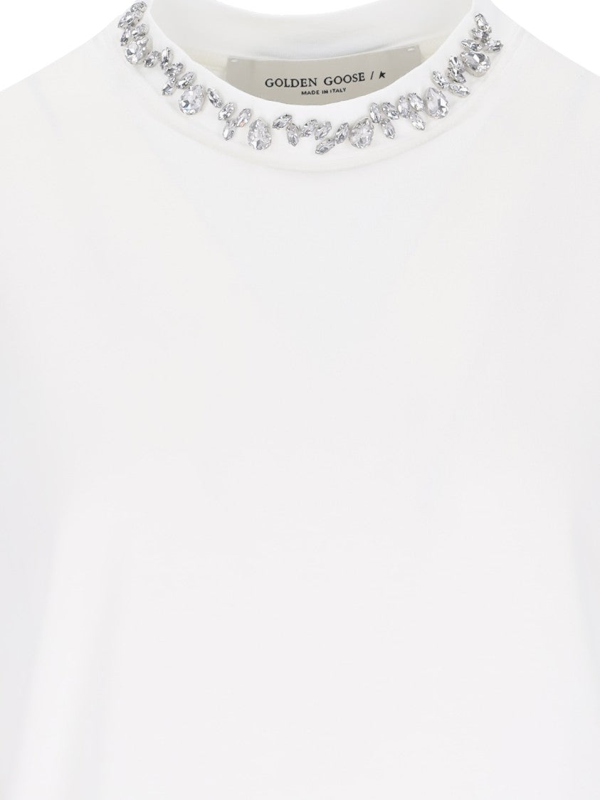 Golden Goose Crystal Detail T-Shirt – White