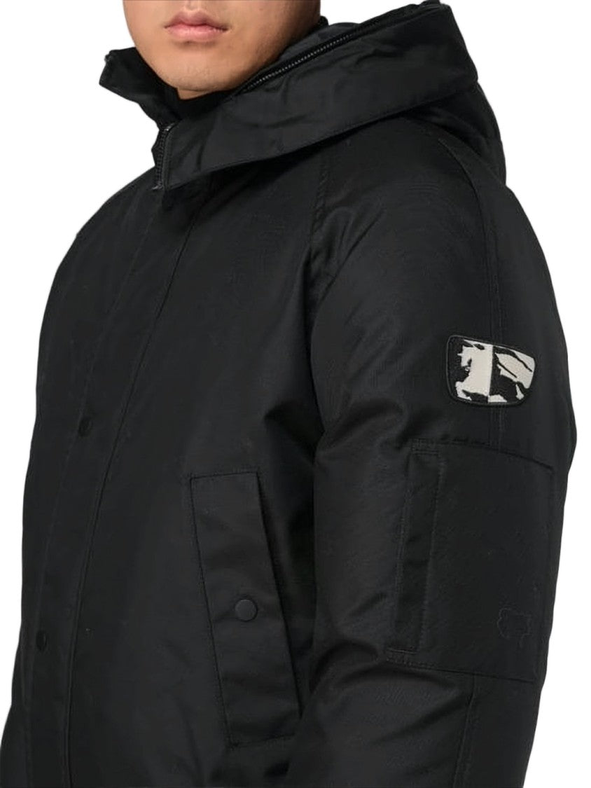 Burberry Insulated Black Padded Jacket With Fur-Trimmed Hood