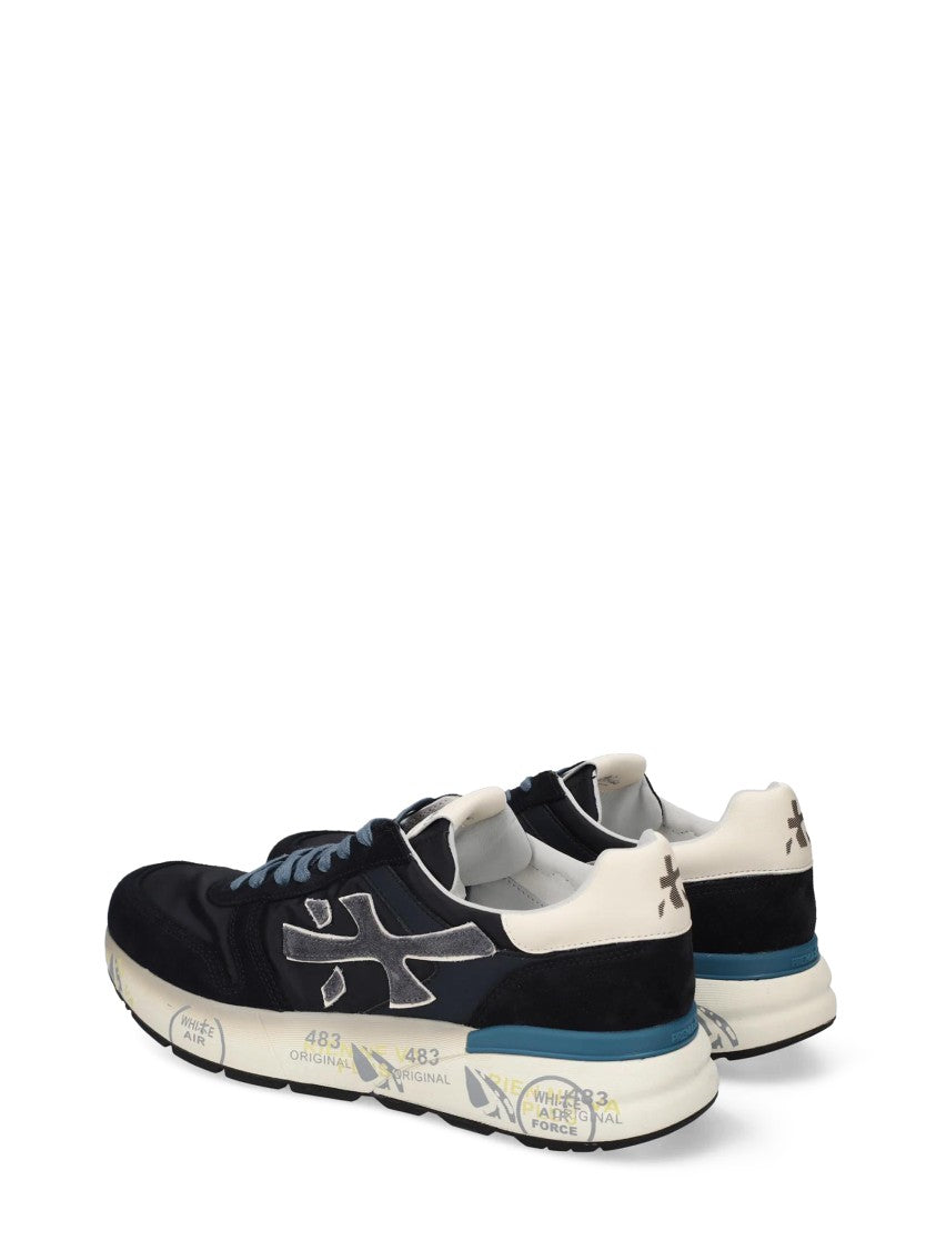 Premiata Calf Leather Sneakers With Contrast Accents
