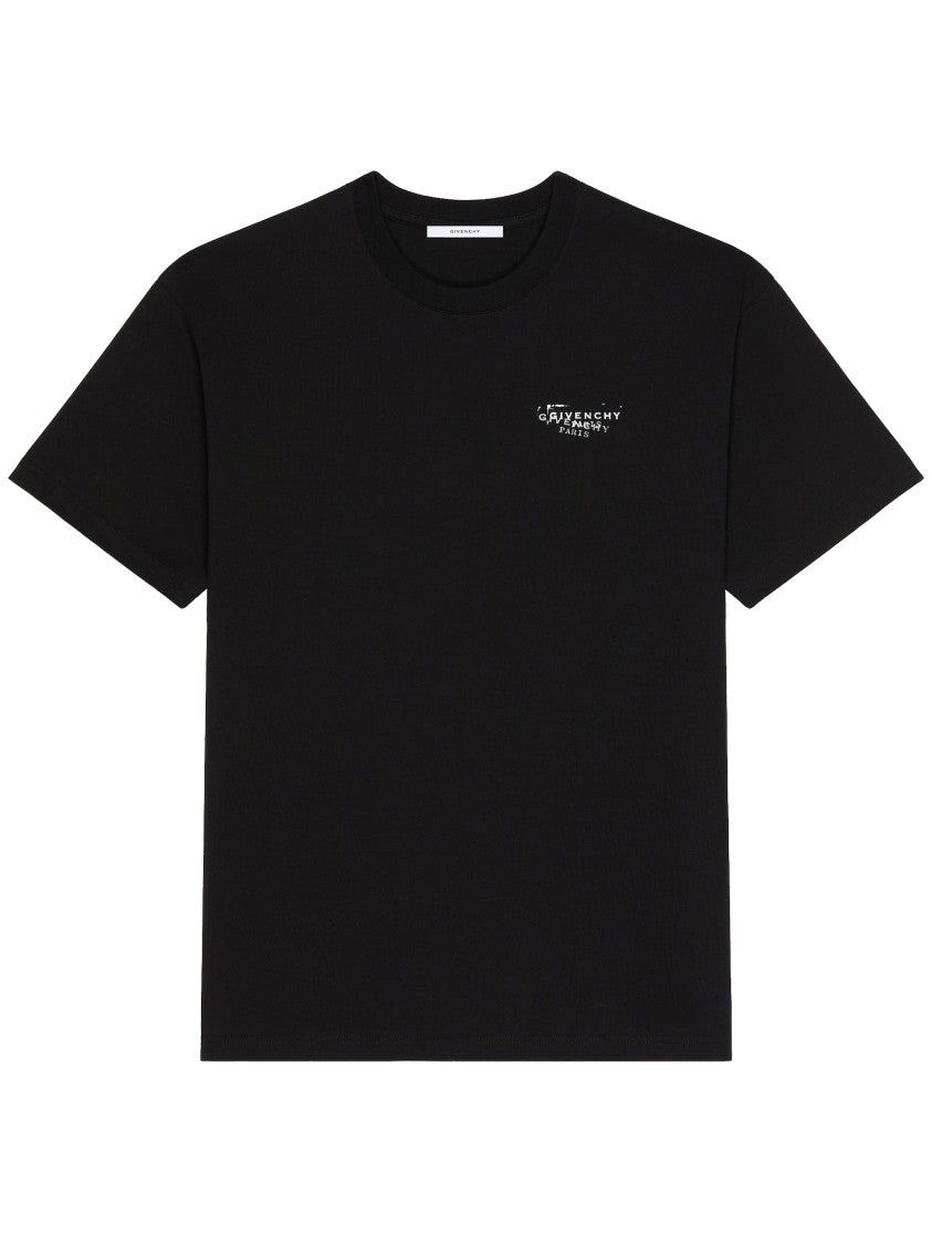 Givenchy Regular Fit Distressed Graphic Cotton T-Shirt