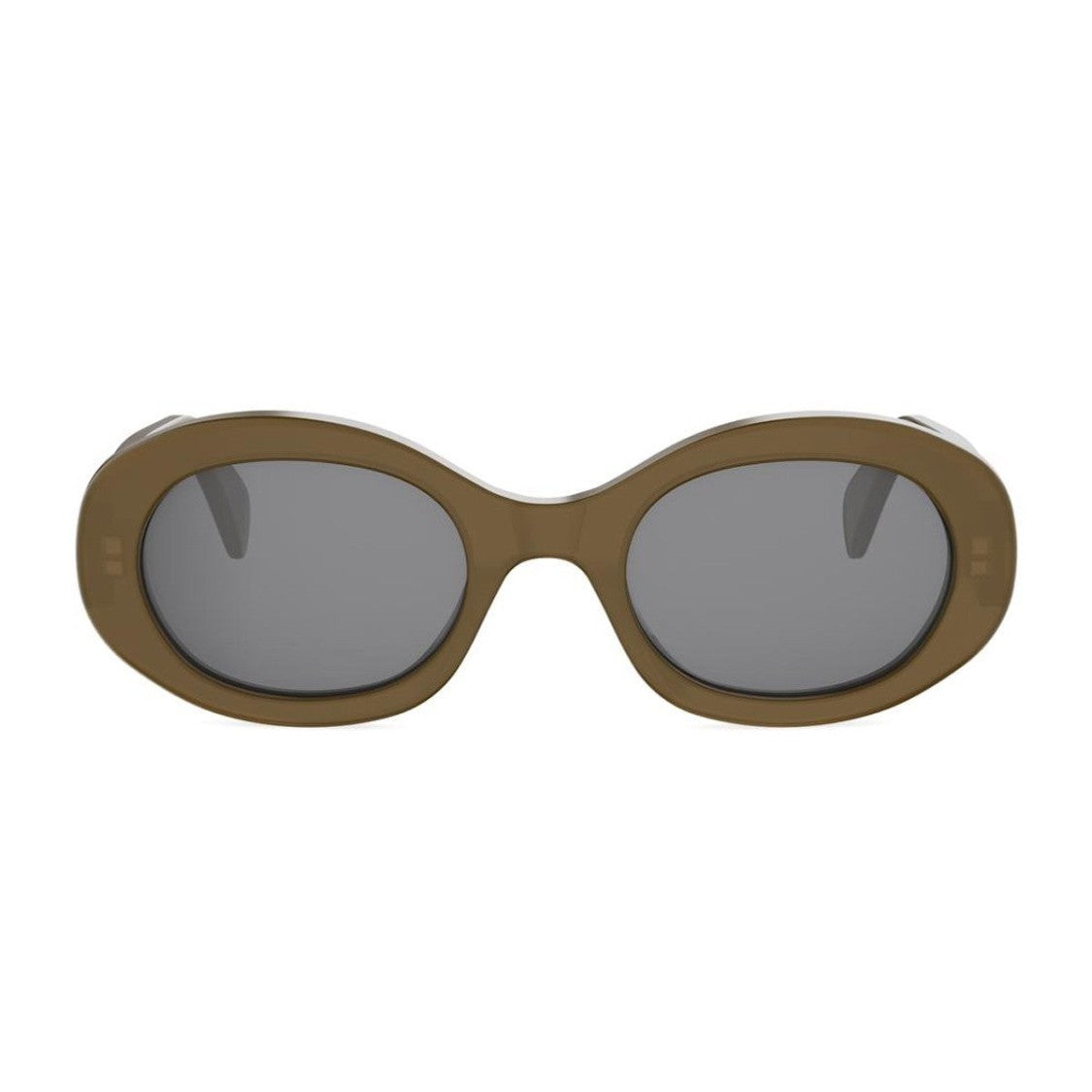 Celine Olive Green Acetate Oval Sunglasses