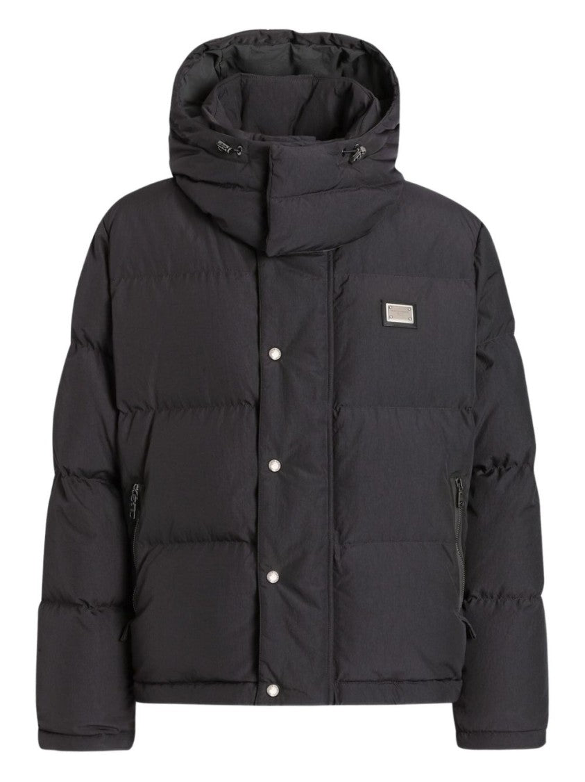 Dolce & Gabbana Quilted Down Jacket With Attached Hood