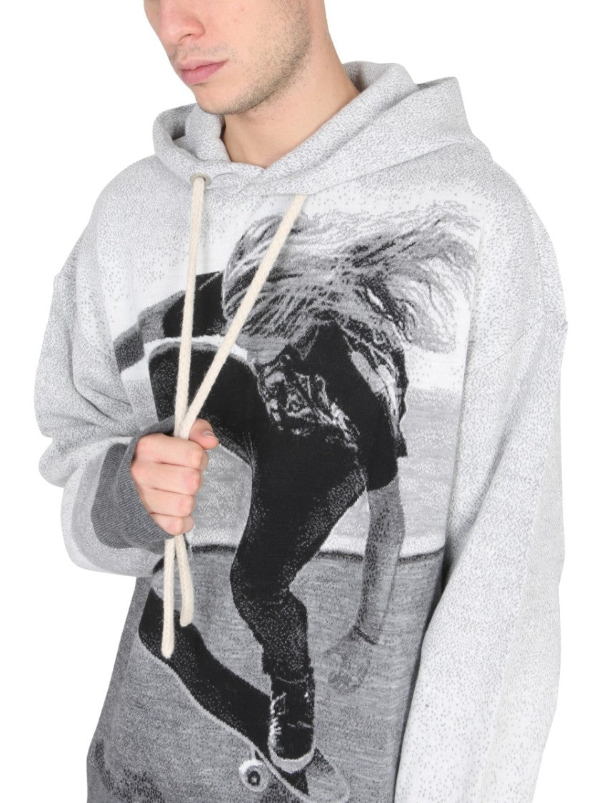 Palm Angels Relaxed Fit Hooded Shirt