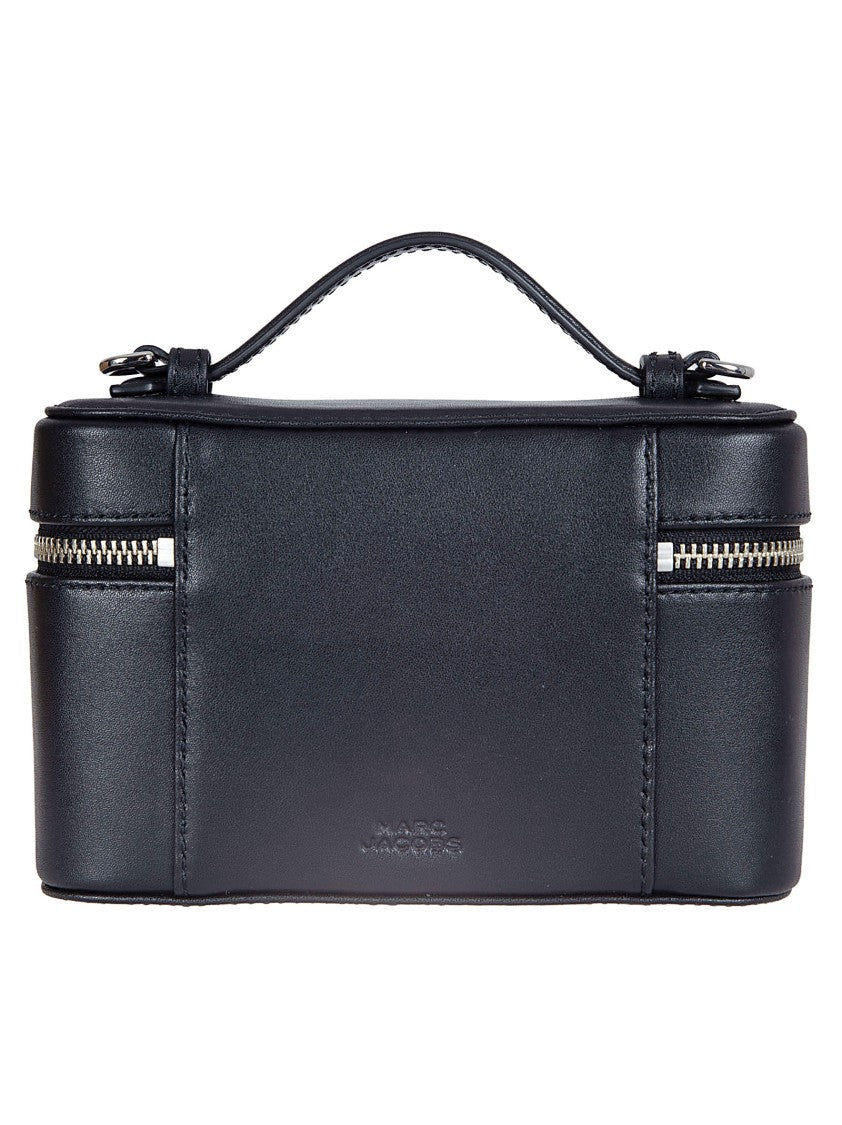 Marc Jacobs Structured Rectangular Black Leather Crossbody Bag