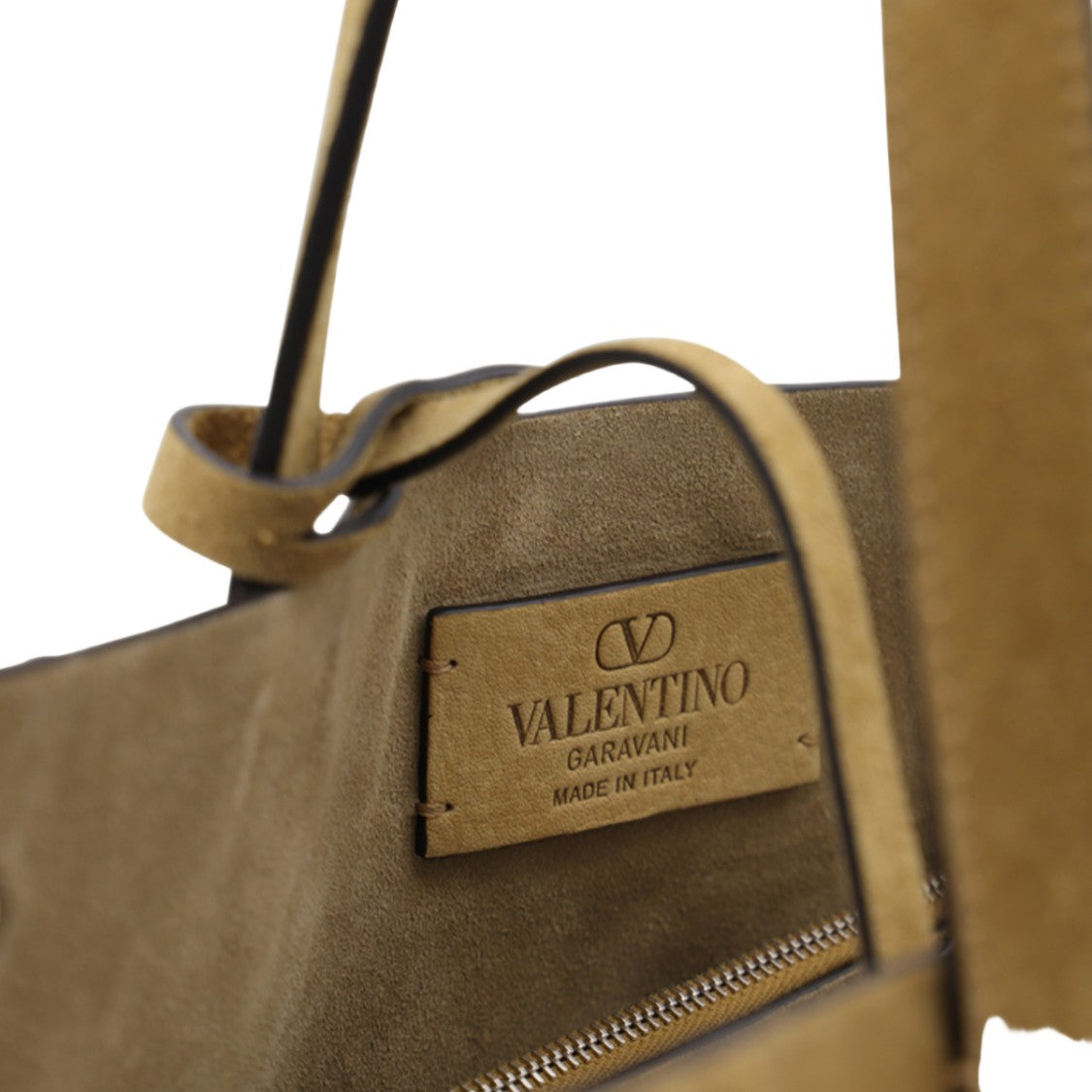 Valentino Garavani Rectangular Suede Tote Bag With Silver-Tone Studs