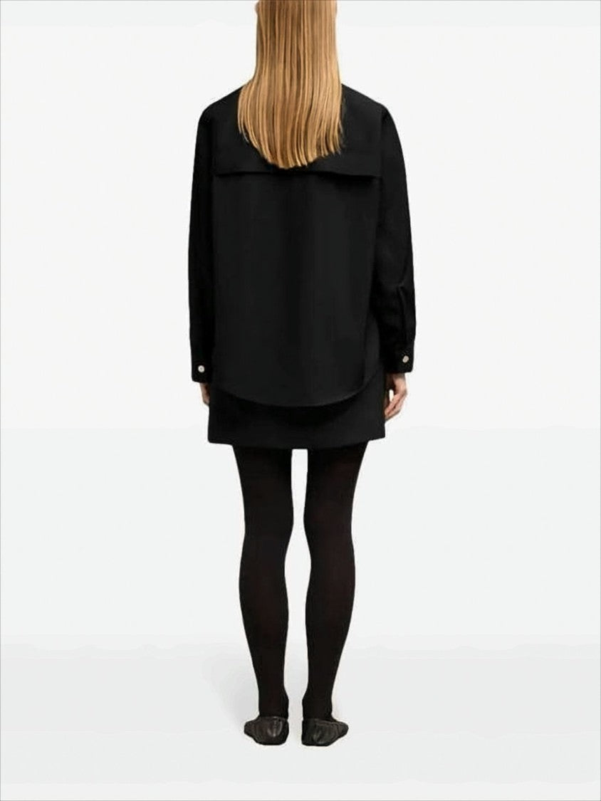 Ami Paris Structured High Stand Collar Shirt With Flap Pockets