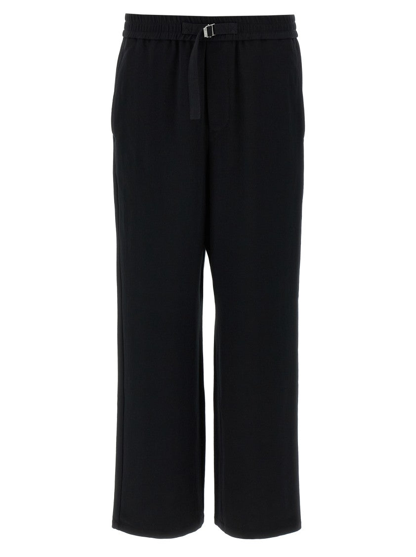 Ami Elasticated Gabardine Trousers With Adjustable Waistband