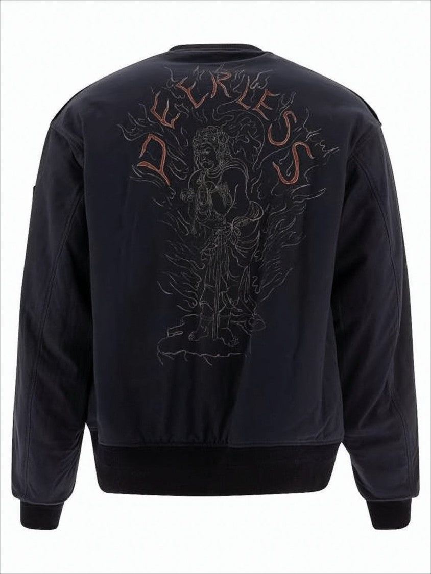 Visvim Black Jacket With Stand Collar