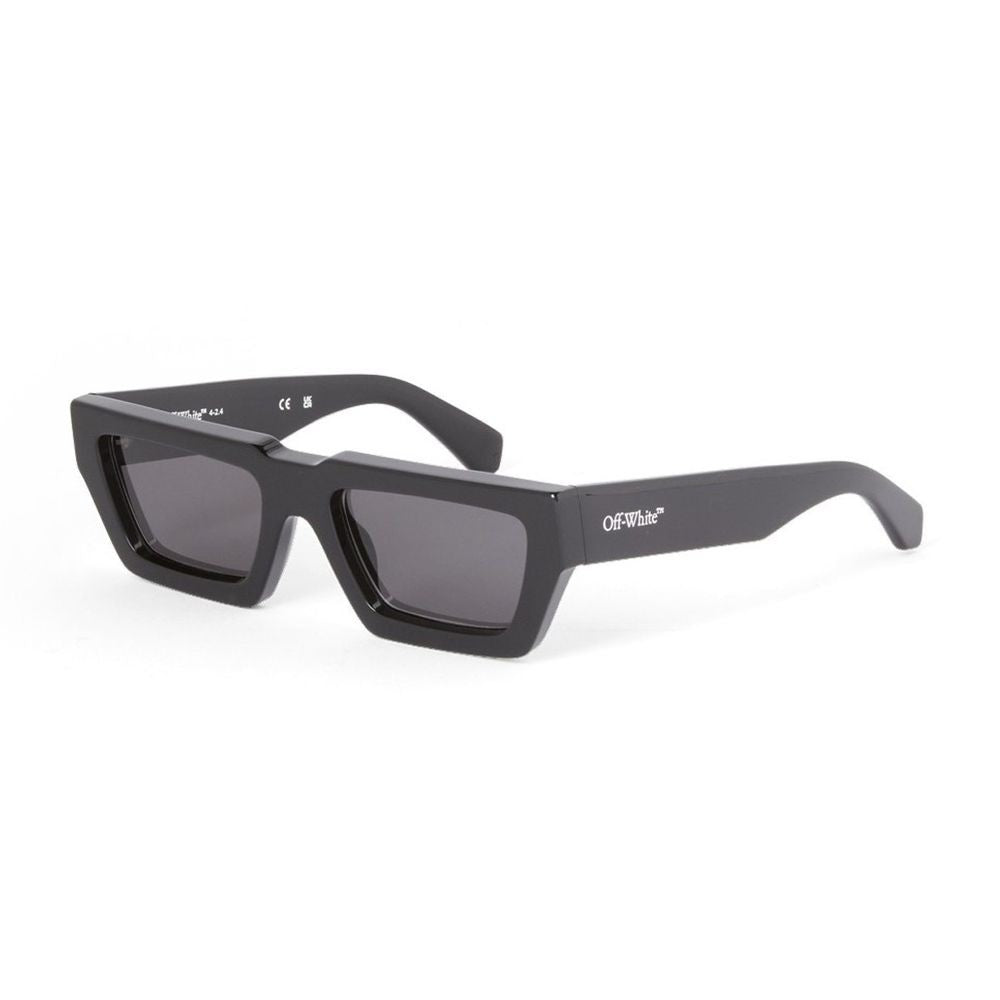 Off-White Oeri129 Manchester Geometric Black Acetate Sunglasses