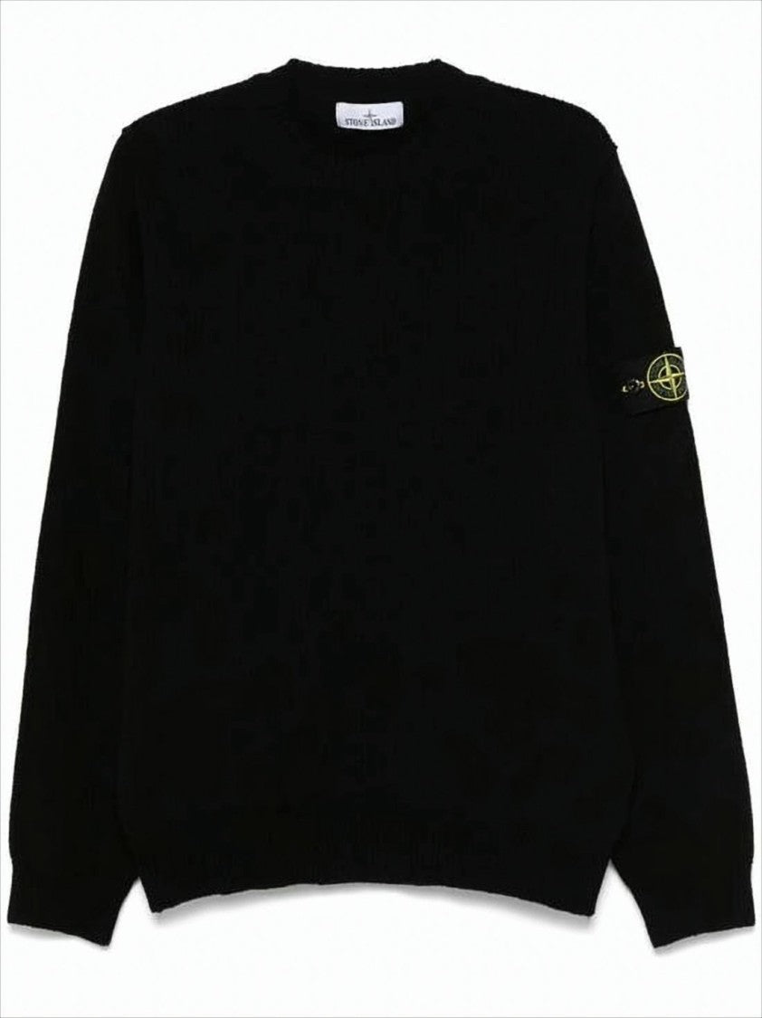 Stone Island Classic Black Crewneck Sweater