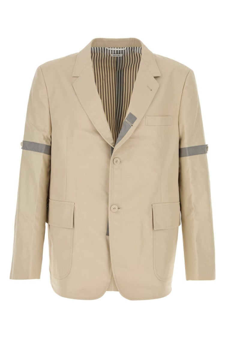 Thom Browne Tailored Single-Breasted Jacket With Contrasting Band Details