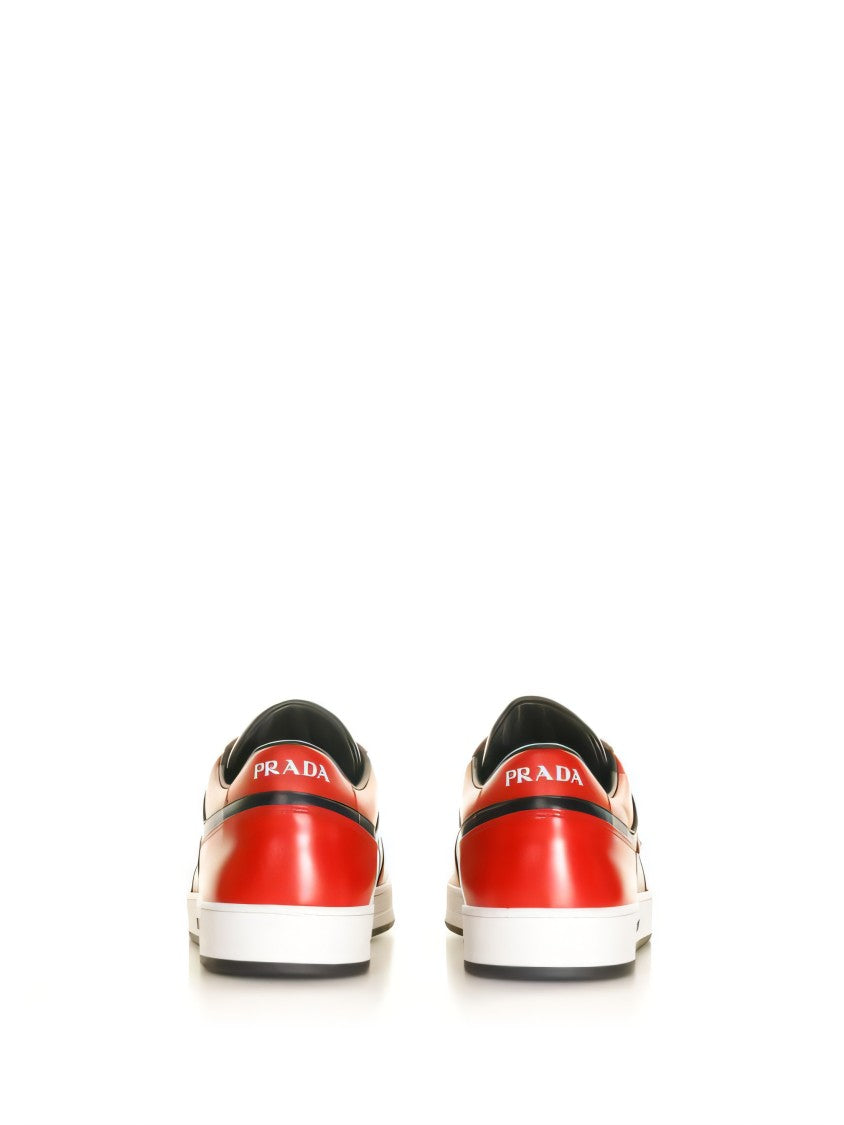 Prada Sporty Red And Black Sneakers