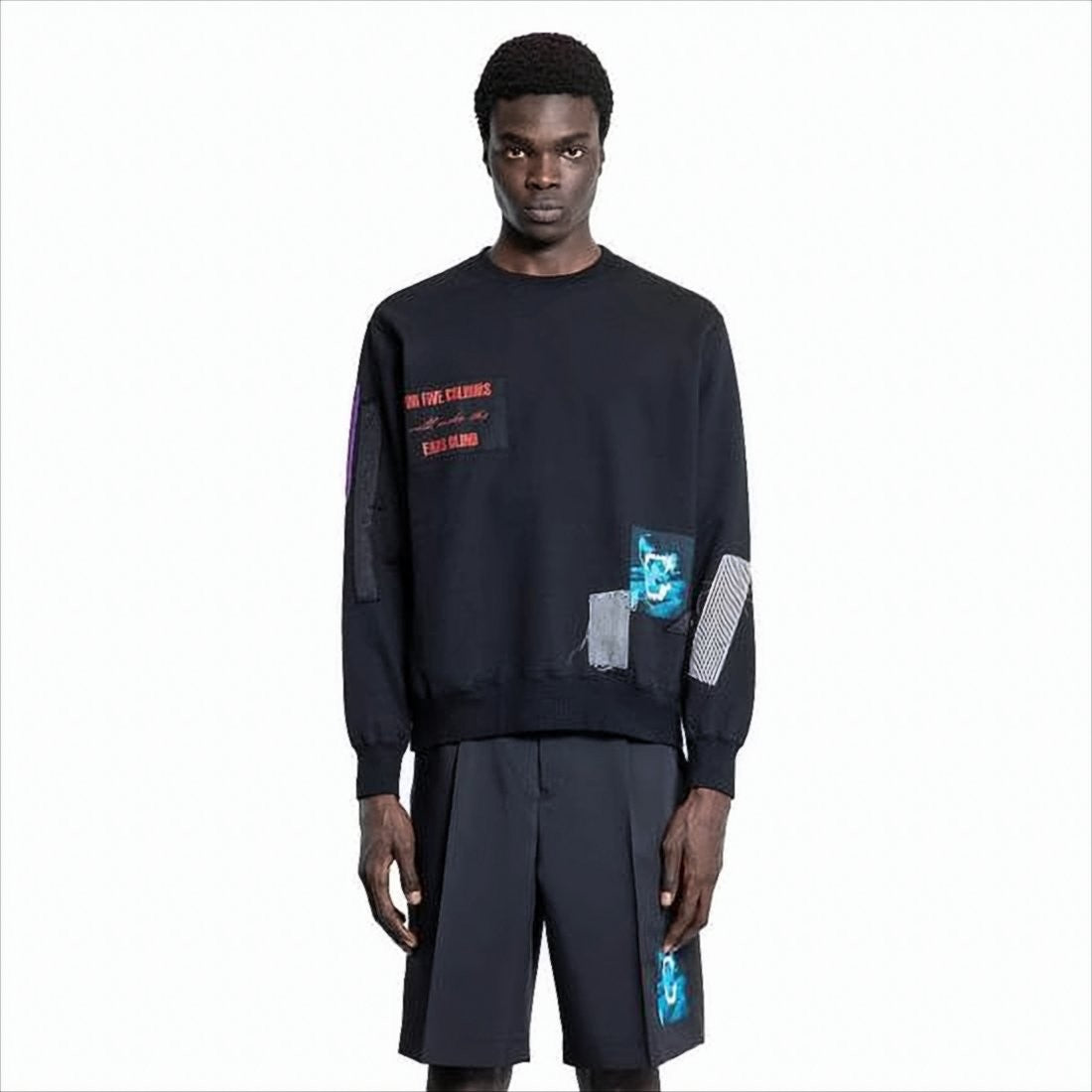 Undercover Relaxed Fit Long-Sleeve Graphic T-Shirt With Patches