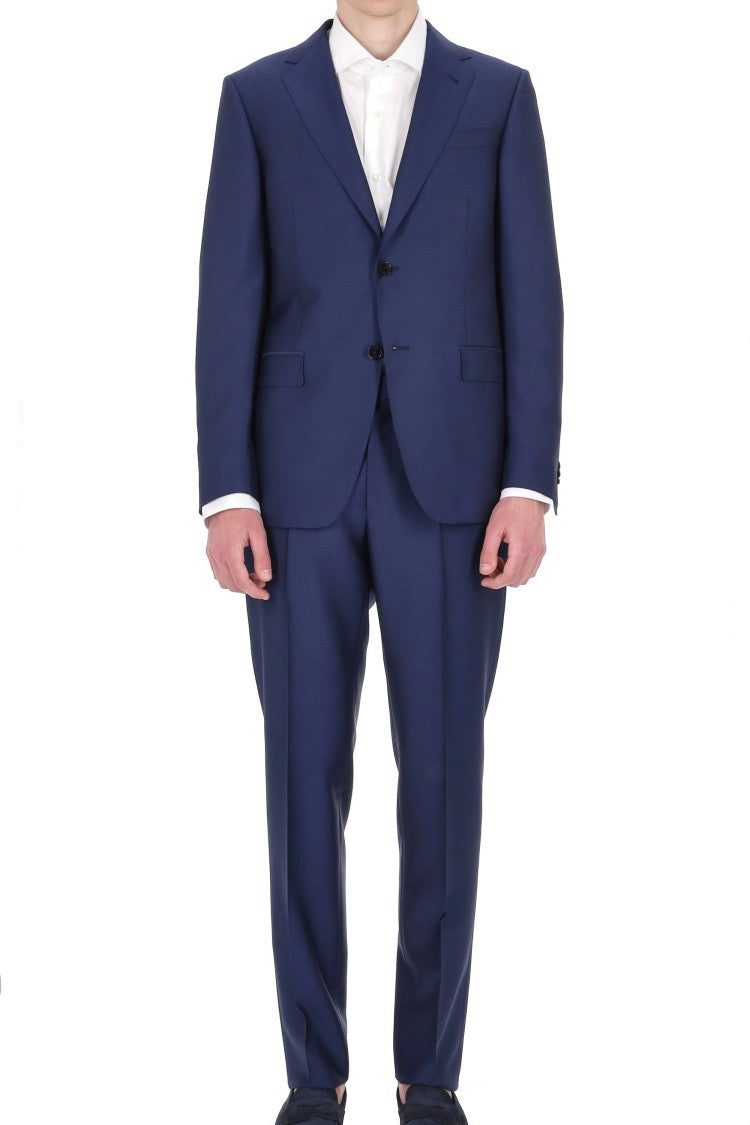 Zegna Structured Deep Blue Wool-Mohair Two-Piece Suit