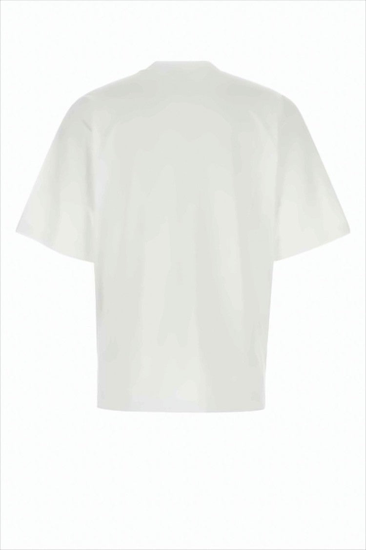 Marni Boxy White Cotton T-Shirt With Bold Graphic Print