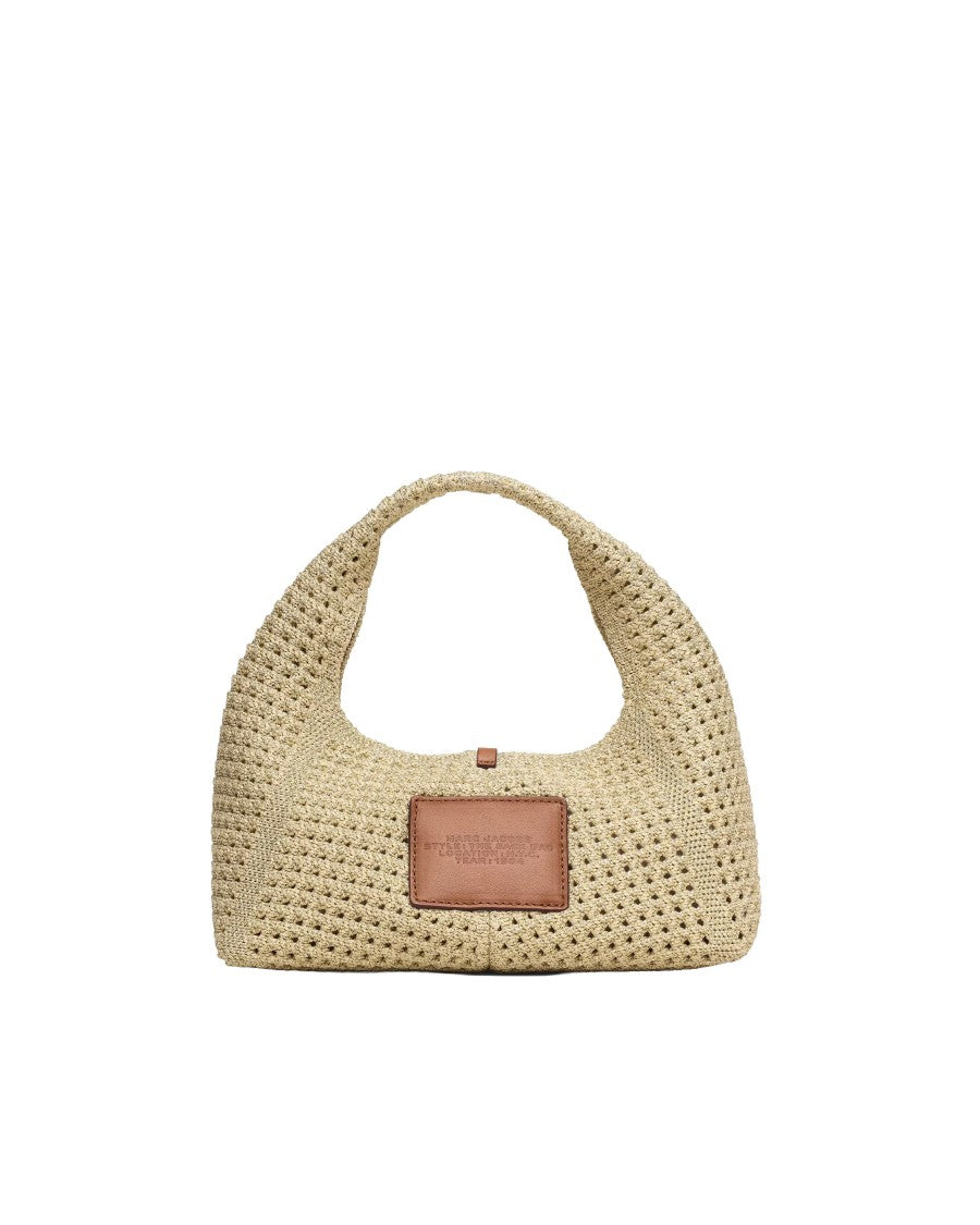 Marc Jacobs Champagne Mini Sack Lurex Crochet Tote Bag